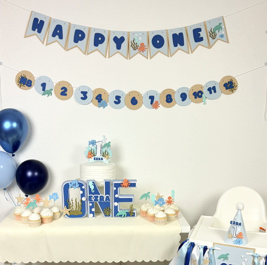 under the sea first birthday bundle ocean themed party decorations set